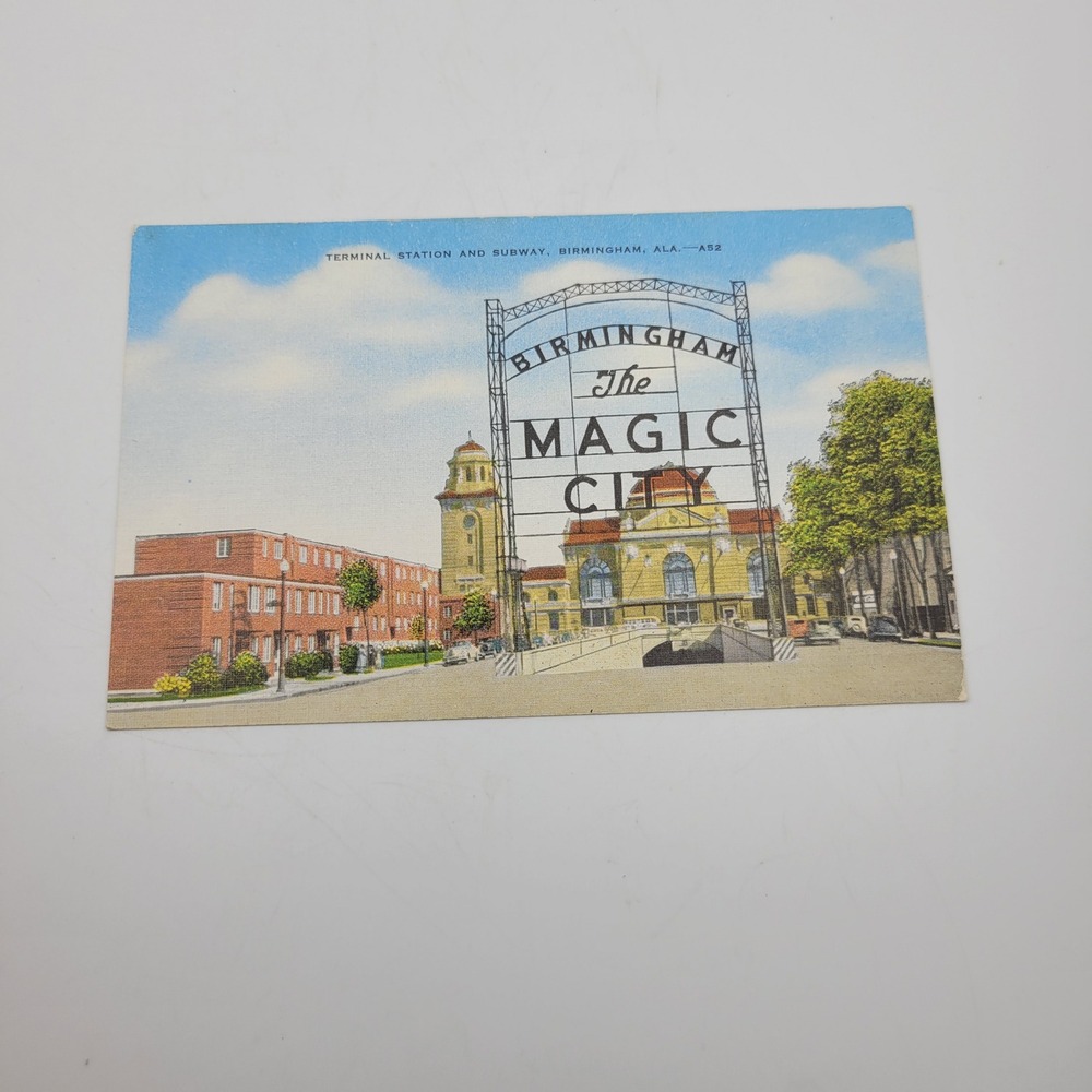 Vintage‎ Birmingham Alabama Magic City Terminal Station Subway Postcard
